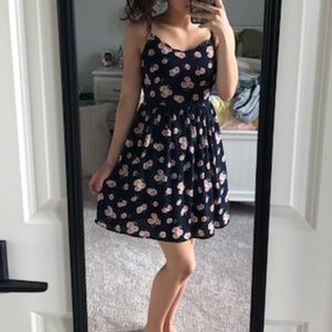 Navy Blue and Flowers Sundress